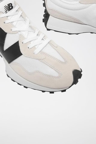 Sneakers in pelle scamosciata MS327 - Bianco e nero