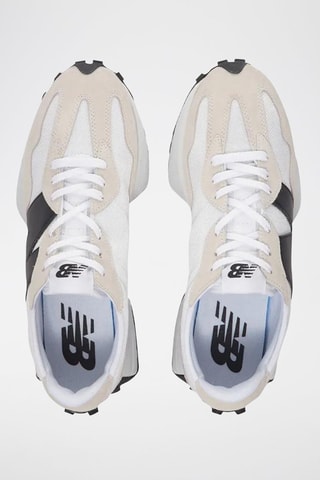 Sneakers in pelle scamosciata MS327 - Bianco e nero