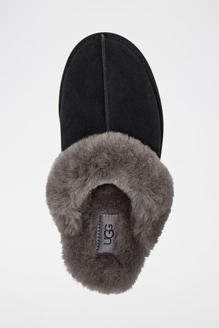 Pantofole in pelle scamosciata - Nero e grigio