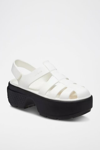 Sandali platform Stomp Fisherman - Bianco