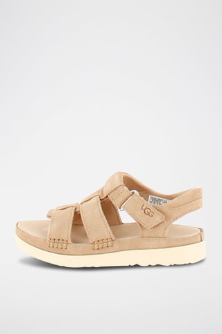 Sandali platform in pelle Goldenstar - Beige