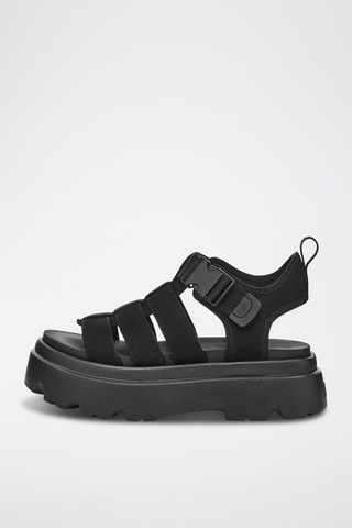 Sandali in pelle scamosciata Cora - Nero