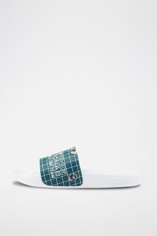 Ciabatte slider Mercedes F1 Leadcat 2.0 - Bianco e blu-verde