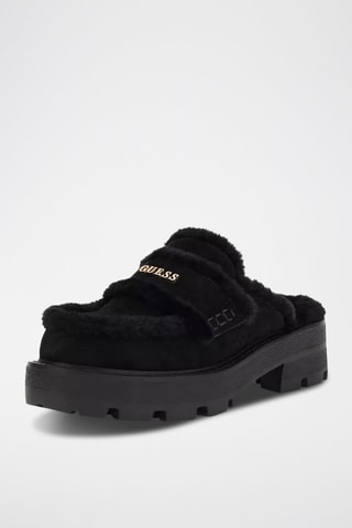Sabot imbottiti in pelle scamosciata Yaneta - Nero
