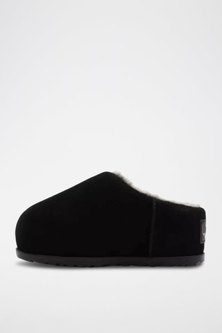 Sabot imbottiti in pelle scamosciata W Pumped - Nero