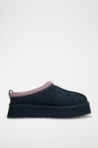 Sabot imbottiti platform in pelle scamosciata Tazz II - Navy