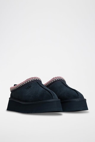 Sabot imbottiti platform in pelle scamosciata Tazz II - Navy