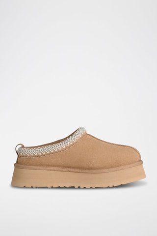 Sabot imbottiti platform in pelle scamosciata Tazz II - Beige