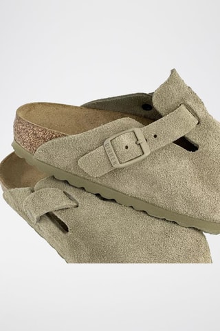 Sabot in pelle scamosciata Boston - Kaki