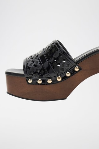 Sandali con tacco verniciati Quill - Nero
