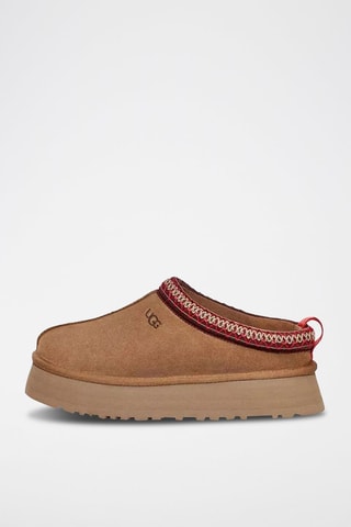 Pantofole platform in pelle scamosciata Tazz - Cammello