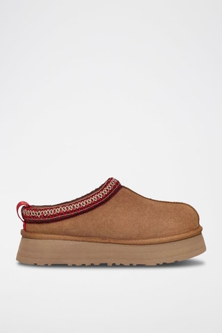 Pantofole platform in pelle scamosciata Tazz - Cammello