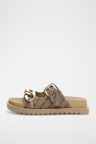 Ciabatte in lino Fatema2 - Beige