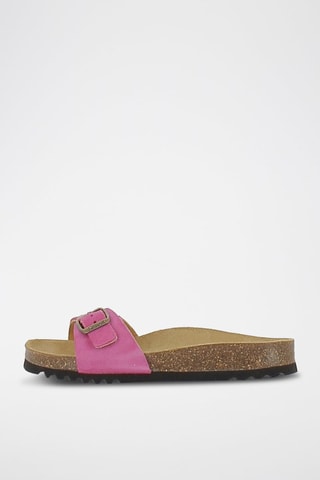 Ciabatte in pelle scamosciata Estelle - Rosa
