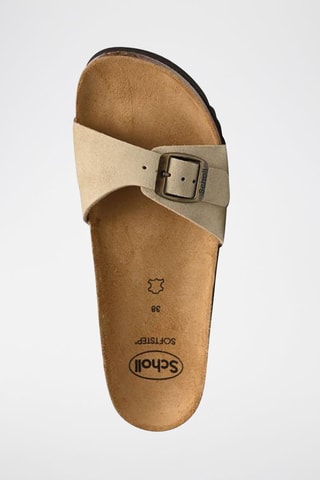 Ciabatte in pelle scamosciata Estelle - Beige