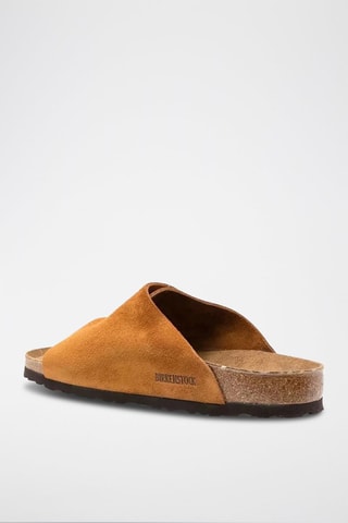 Ciabatte in pelle scamosciata Zurich - Cammello