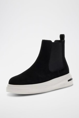 Stivaletti Beatles platform in pelle scamosciata Elko - Nero