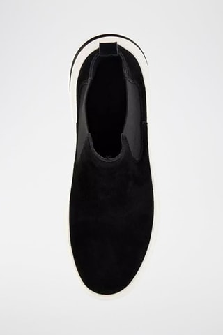 Stivaletti Beatles platform in pelle scamosciata Elko - Nero