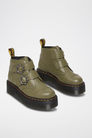 Stivaletti platform Devon Flower - Kaki