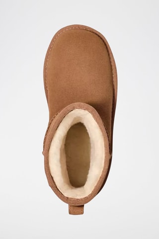 Stivaletti imbottiti platform in pelle scamosciata K-Classic Mini - Cammello 