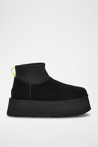 Stivaletti platform in camoscio Classic Mini Dipper - Nero