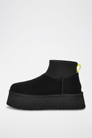 Stivaletti platform in camoscio Classic Mini Dipper - Nero
