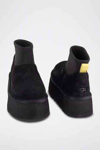 Stivaletti platform in camoscio Classic Mini Dipper - Nero