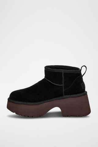 Stivaletti con tacco in pelle scamosciata W Classic Ultra Mini - Nero