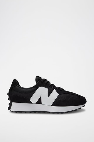 Sneakers in pelle scamosciata MS327 - Nero e bianco
