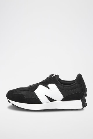 Sneakers in pelle scamosciata MS327 - Nero e bianco