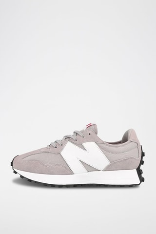 Sneakers in pelle scamosciata MS327 - Grigio e bianco