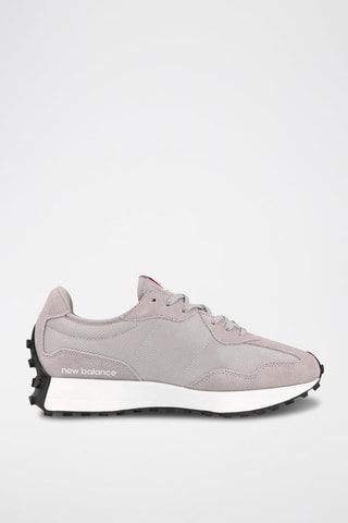 Sneakers in pelle scamosciata MS327 - Grigio e bianco