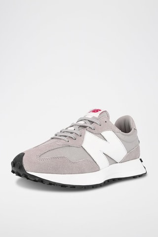 Sneakers in pelle scamosciata MS327 - Grigio e bianco