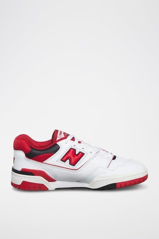 Sneakers in pelle 550 - Bianco e rosso