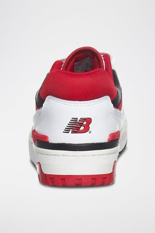 Sneakers in pelle 550 - Bianco e rosso