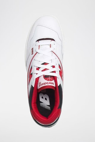 Sneakers in pelle 550 - Bianco e rosso