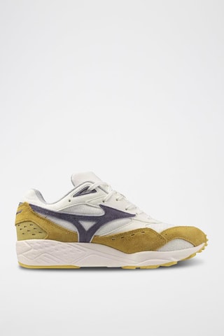 Sneakers in pelle scamosciata S.L Contender - Bianco e kaki