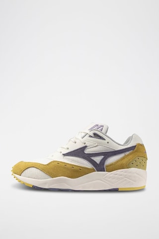 Sneakers in pelle scamosciata S.L Contender - Bianco e kaki