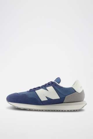 Sneakers in pelle scamosciata 237 - Blu e grigio