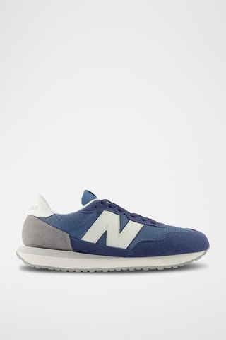Sneakers in pelle scamosciata 237 - Blu e grigio