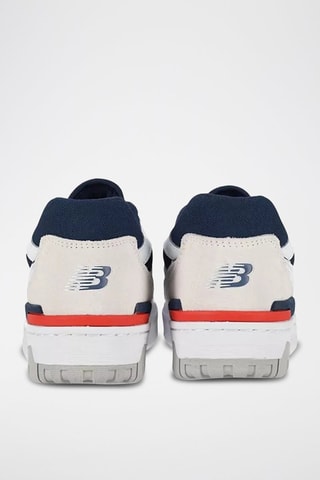 Sneakers in pelle 550 - Bianco e rosso