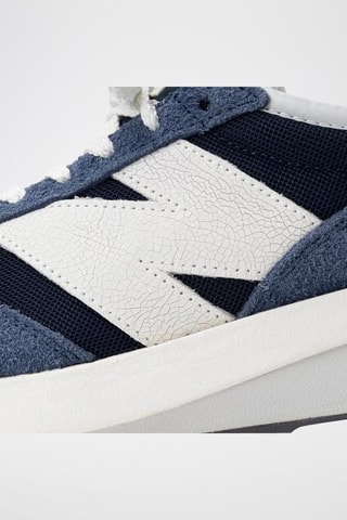 Sneakers in pelle 370 - Blu e bianco