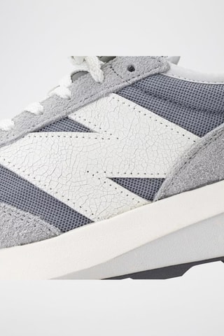 Sneakers in pelle 370 - Grigio e bianco