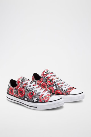 Sneakers Ox Logo Play - Nero e rosso