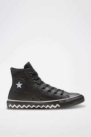 Sneakers alte in pelle Hi - Nero