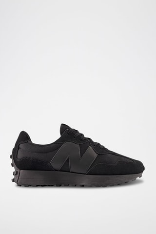 Sneakers in pelle scamosciata MS327 - Nero