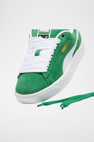 Sneakers in pelle scamosciata Suede XL - Verde e bianco
