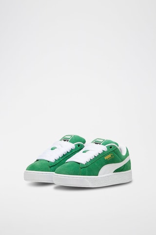 Sneakers in pelle scamosciata Suede XL - Verde e bianco