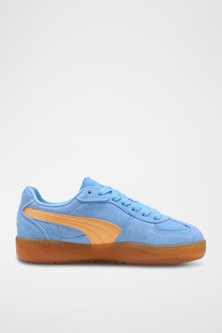 Sneakers in pelle scamosciata Palermo Moda Xtra Gum - Blu e arancione