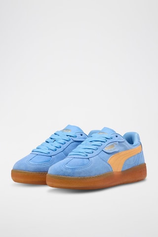 Sneakers in pelle scamosciata Palermo Moda Xtra Gum - Blu e arancione